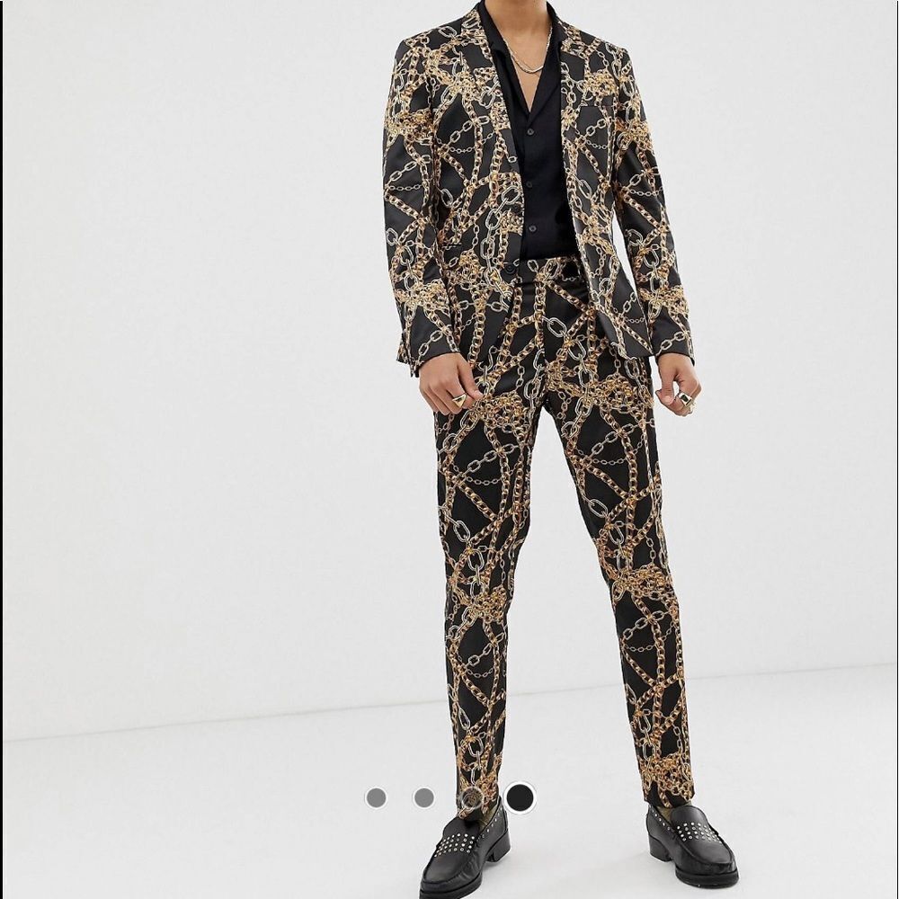 Gold Chain All Over Print 2pc Suit